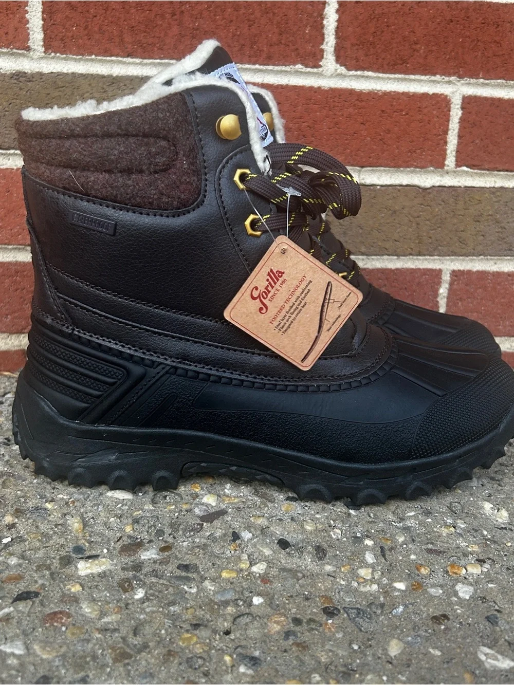 Gorilla “brutally strong” waterproof boots Men’s US 8.5